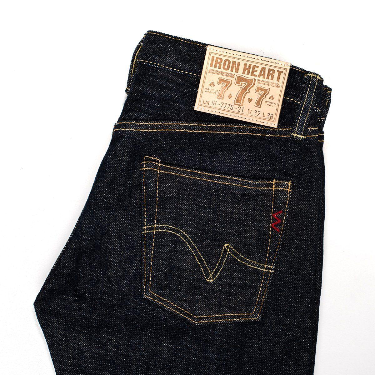 Iron Heart 21oz IH-777S-21 Selvedge Denim Super Slim Tapered Jeans - Indigo - City Workshop Men's Supply Co.