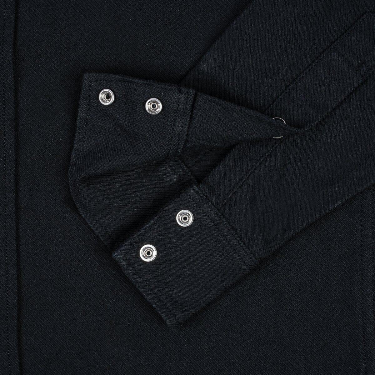 Iron Heart - IHSH-235-BLK - 13oz Military Serge Western Shirt - Black - City Workshop Men's Supply Co.