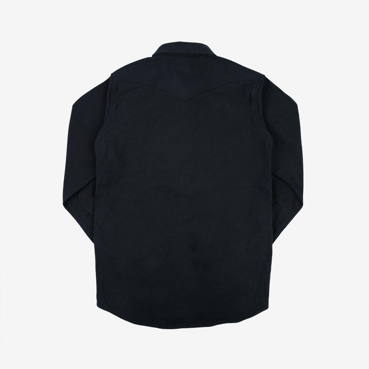 Iron Heart - IHSH-235-BLK - 13oz Military Serge Western Shirt - Black - City Workshop Men's Supply Co.