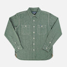 Iron Heart - 10oz Mock Twist Selvedge Chambray Work Shirt - Green - City Workshop Men's Supply Co.