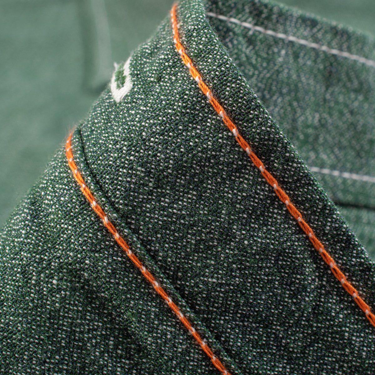 Iron Heart - 10oz Mock Twist Selvedge Chambray Work Shirt - Green - City Workshop Men's Supply Co.