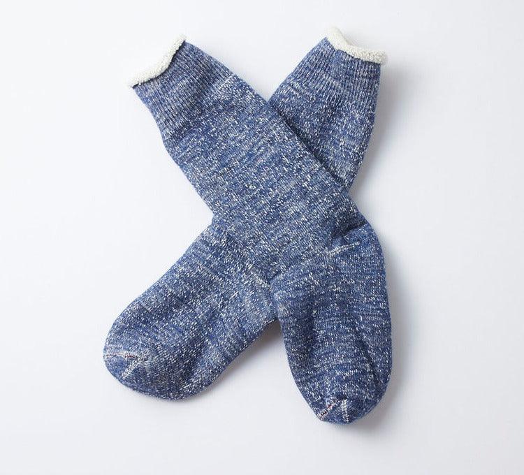 Rototo - Double Face Crew Socks - Deep Ocean - City Workshop Men's Supply Co.
