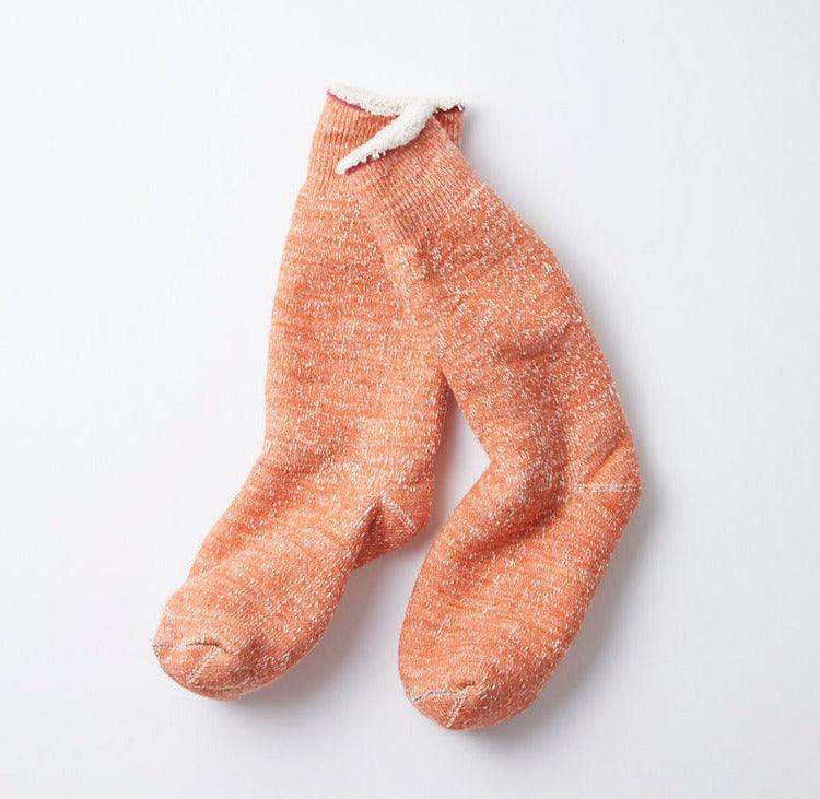 Rototo - Double Face Crew Socks - Orange - City Workshop Men's Supply Co.