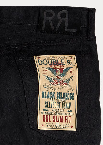 Double RL - Slim Fit Black-on-Black Selvedge Jean - City Workshop Men's Supply Co.