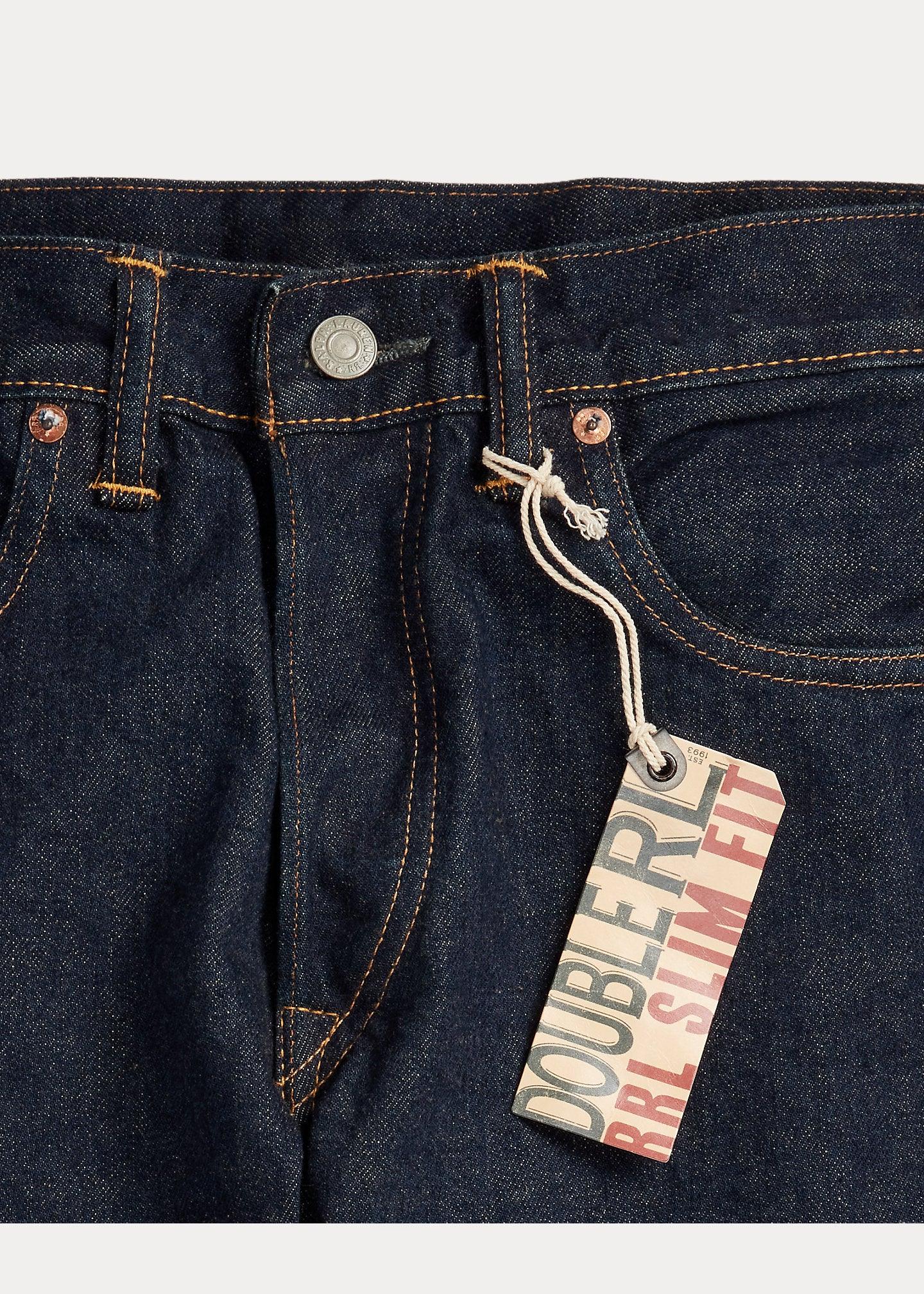 Double RL - Slim Fit Once-Washed Selvedge Jean - City Workshop Men's Supply Co.