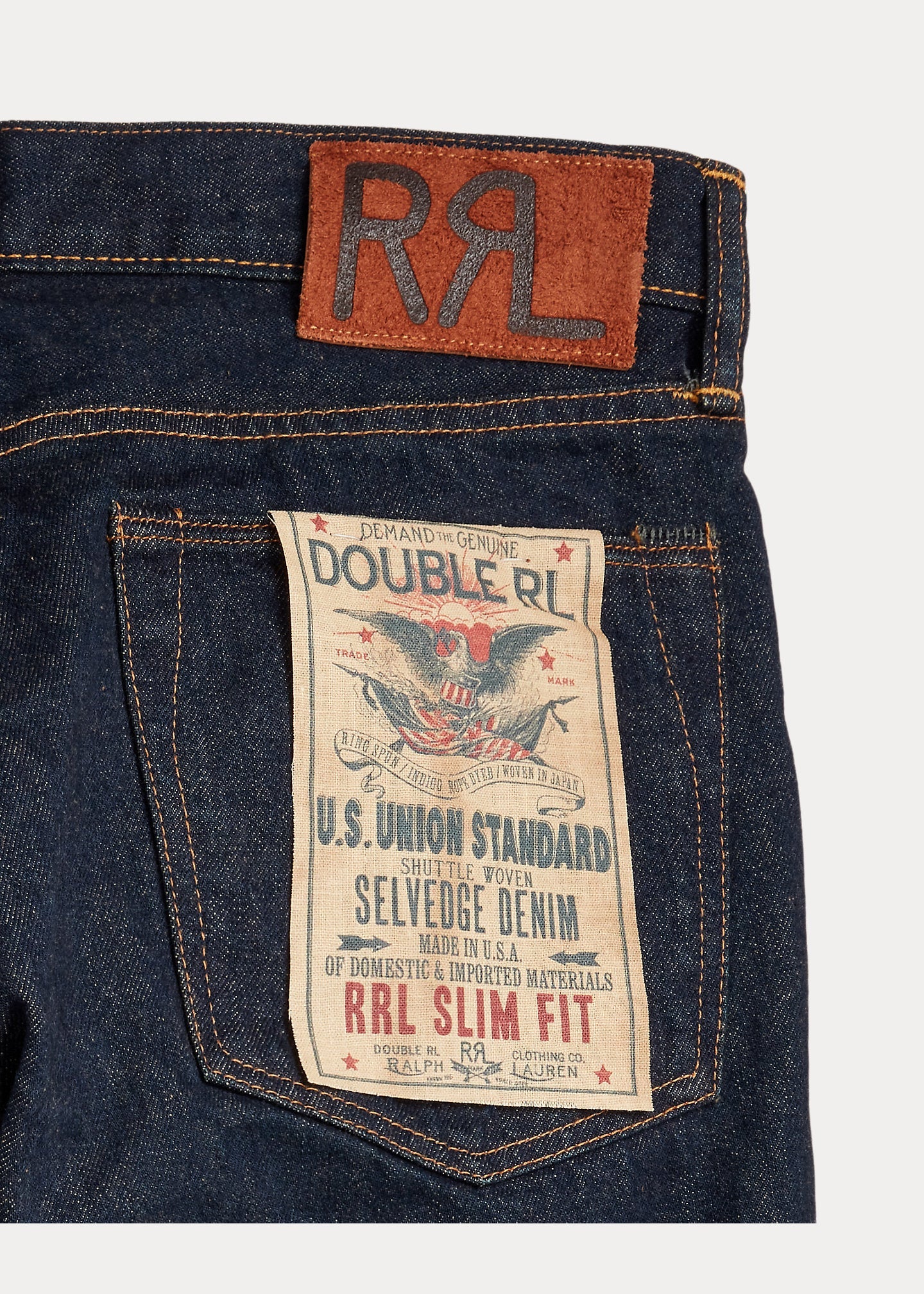 Double RL - Slim Fit Once-Washed Selvedge Jean - City Workshop Men's Supply Co.