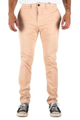 KATO - The Axe Slim 11oz 4-Way Stretch French Terry Denit - Beige Pink - City Workshop Men's Supply Co.