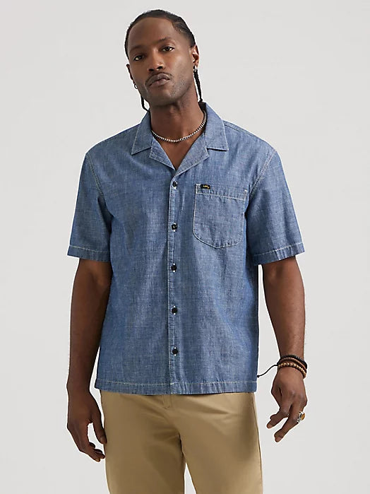 Lee Denim - 101 Selvedge Resort Shirt in Medium Indigo Chambray - City Workshop Men's Supply Co.
