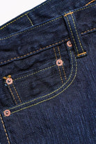 Pure Blue Japan - [1167] 13oz Extra Slub Stretch Denim Relaxed Tapered One Wash - Indigo - City Workshop Men's Supply Co.