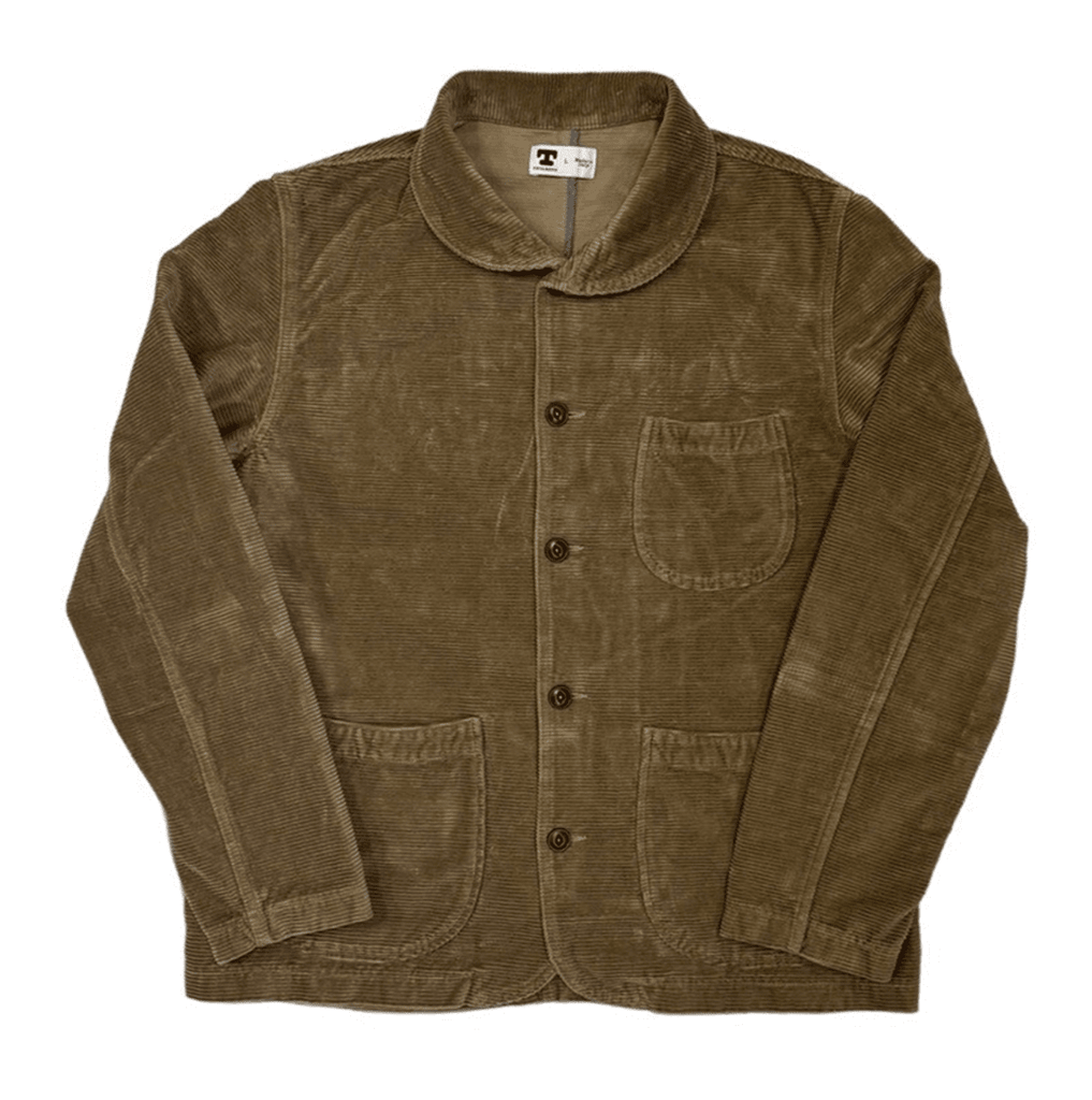 Tellason - Shawl Collar Cord Jacket in Brown