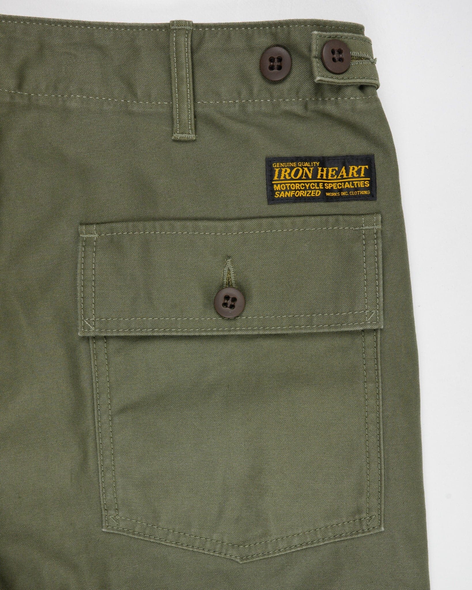 Iron Heart - IH-744-GRN - 10oz Back Sateen Baker Pants - Army