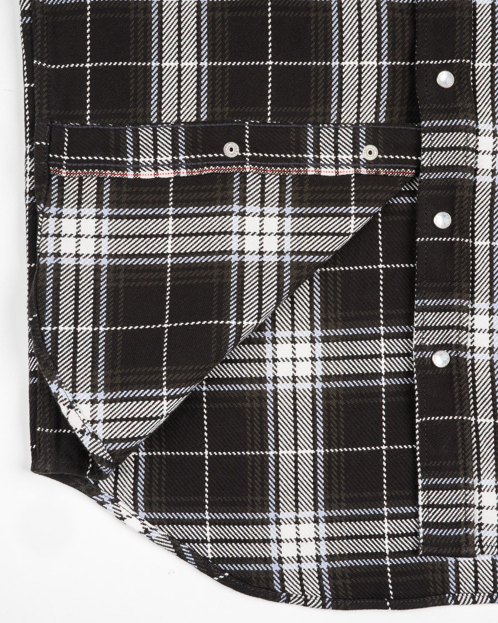 Iron Heart - IHSH-439-BLK - 9oz Selvedge Flannel Check Western