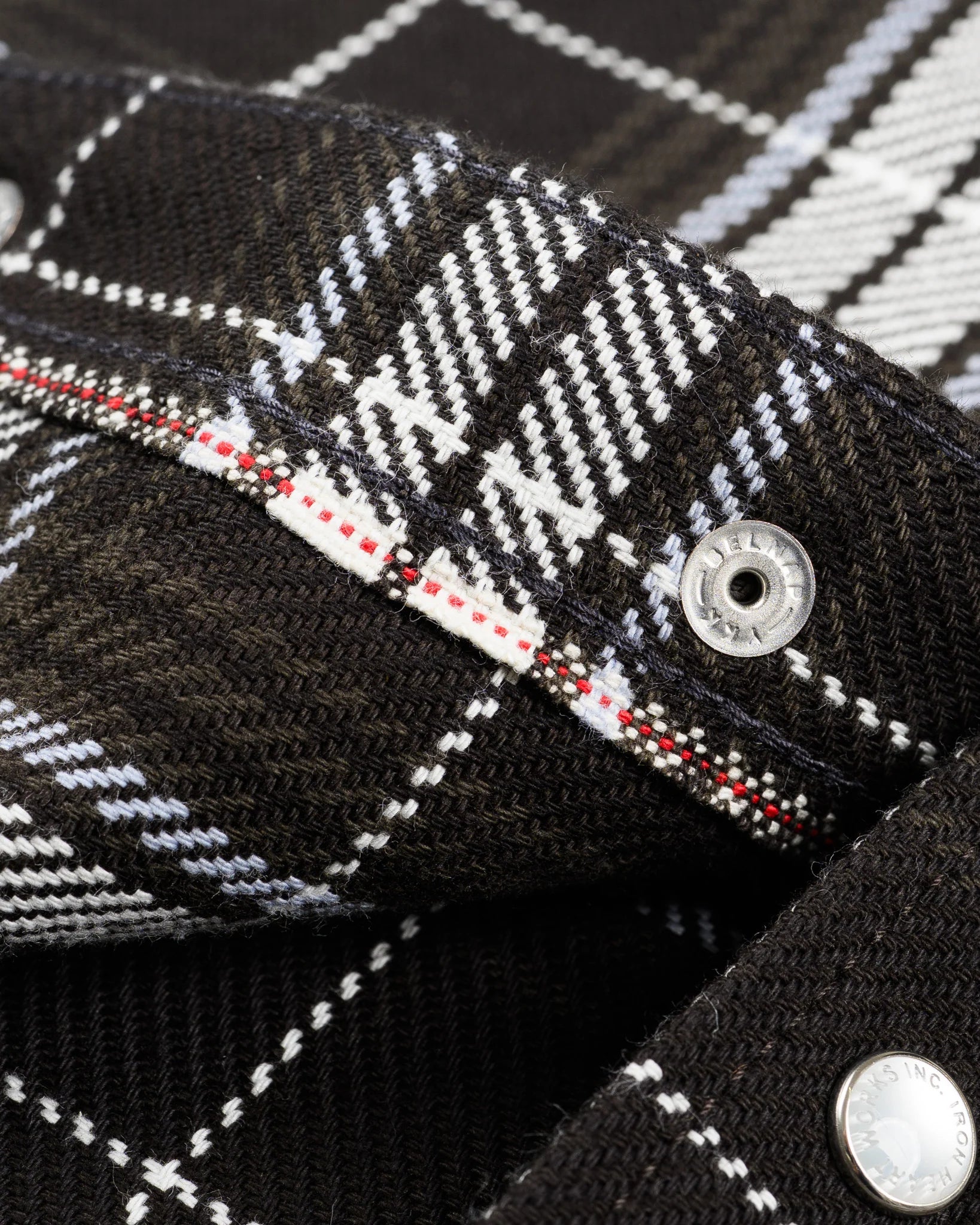 Iron Heart - IHSH-439-BLK - 9oz Selvedge Flannel Check Western Iron Heart - IHSH-439-BLK - 9oz Selvedge Flannel Check Western