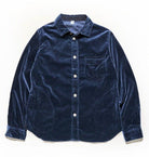 Pure Blue Japan - [2224-NV] Cotton Velvet CPO Shirt - Navy - City Workshop Men's Supply Co.