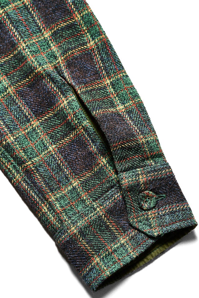 Pure Blue Japan - [2229-GR] Men's Woven Tweed Check Double Pocket