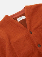 Universal Works - Cardigan In Orange Wool Fleece - City Workshop Men's Supply Co.