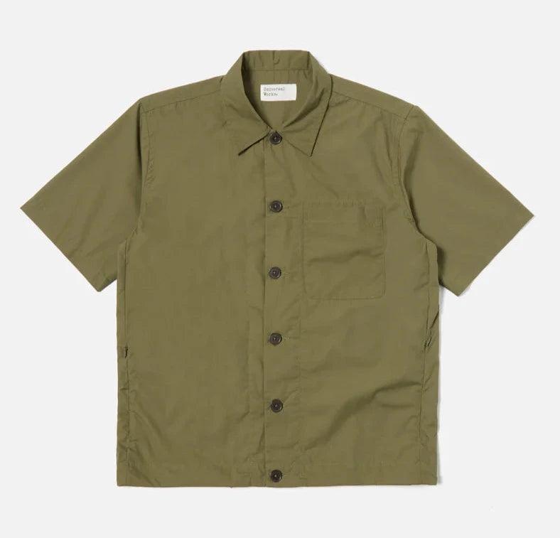 Universal Works - Tech Overshirt In Olive Recycled Poly Tech - City Workshop Men's Supply Co.