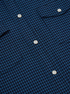 Universal Works - Western Garage Shirt In Navy Gingham Seersucker - City Workshop Men's Supply Co.