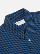 Universal Works - Western Garage Shirt In Navy Gingham Seersucker - City Workshop Men's Supply Co.