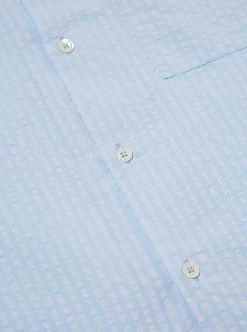 Universal Works - Camp Shirt II In Pale Blue Onda Cotton - City Workshop Men's Supply Co.