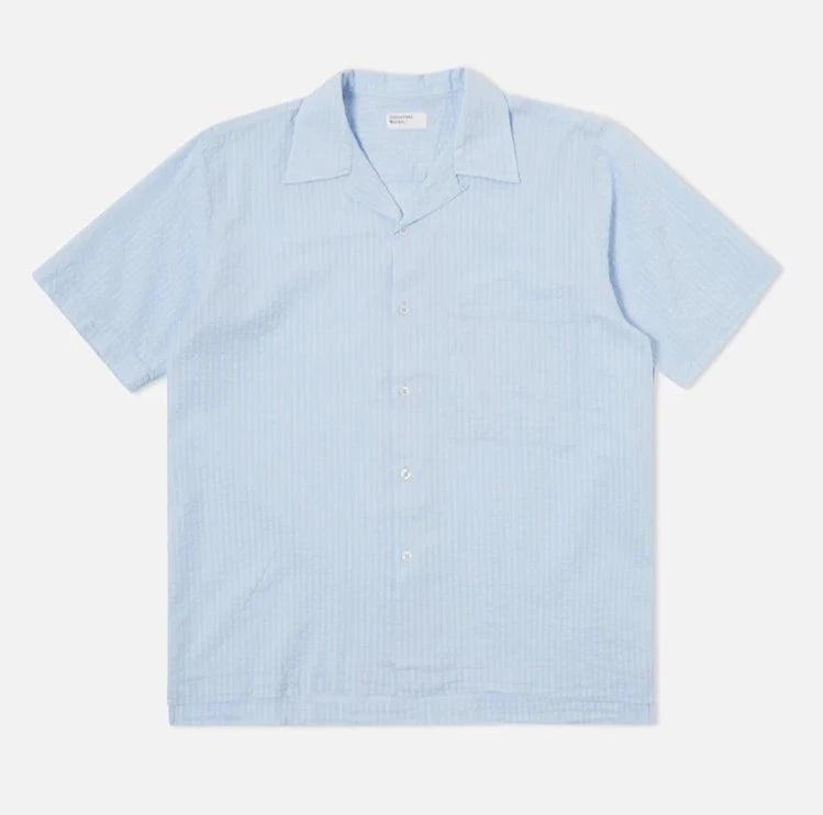 Universal Works - Camp Shirt II In Pale Blue Onda Cotton - City Workshop Men's Supply Co.