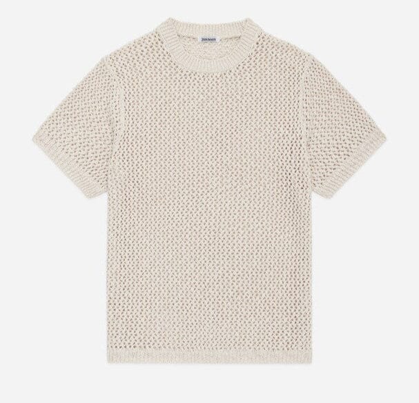 Time is on 【COTTON MESH KNIT C/D】 3sixteen - Knit T-Shirt ~ Ecru Flamme Mesh – City Workshop Men's