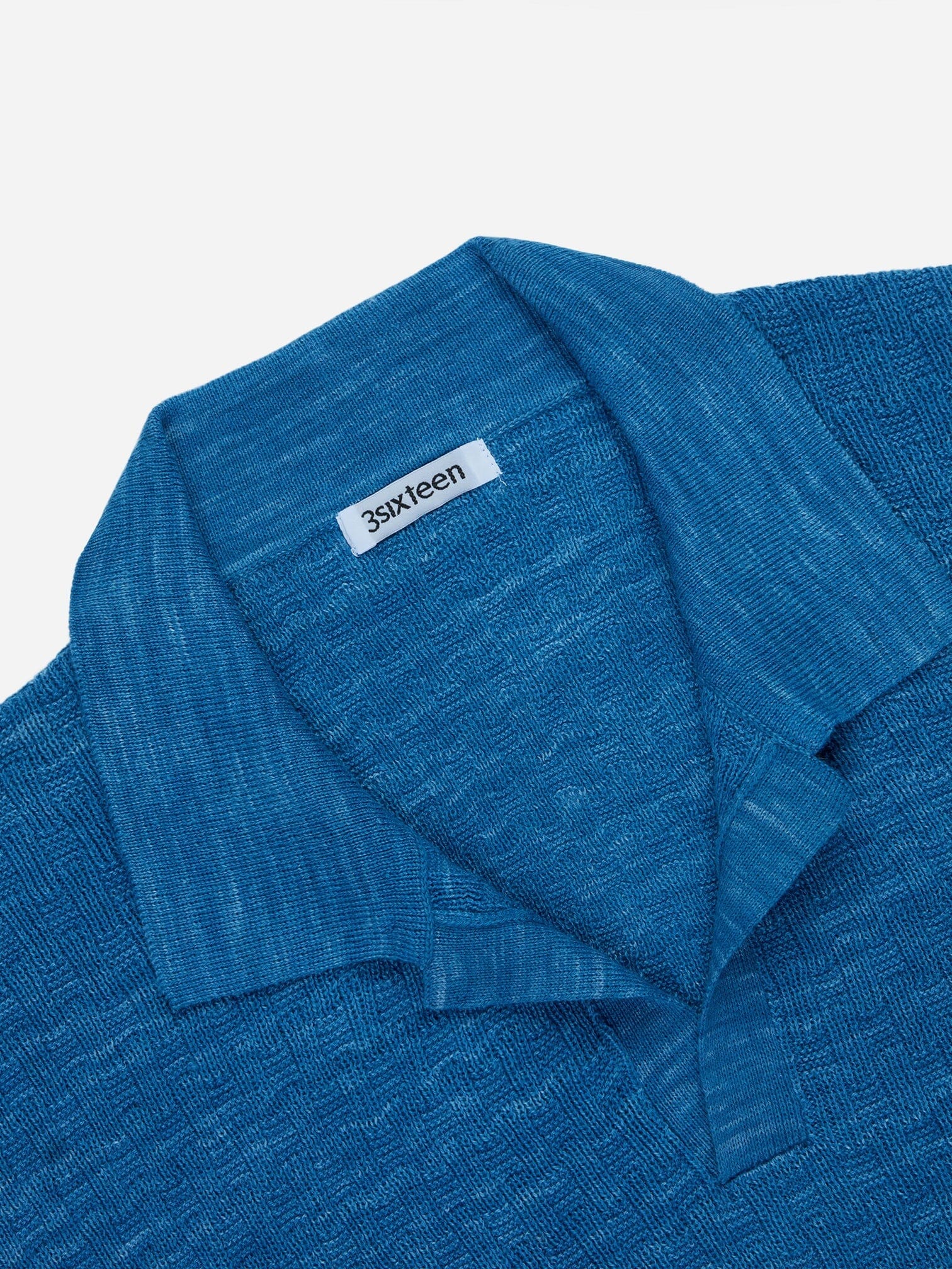 3sixteen - Knit Polo Vintage Blue Boxweave – City Workshop Men's
