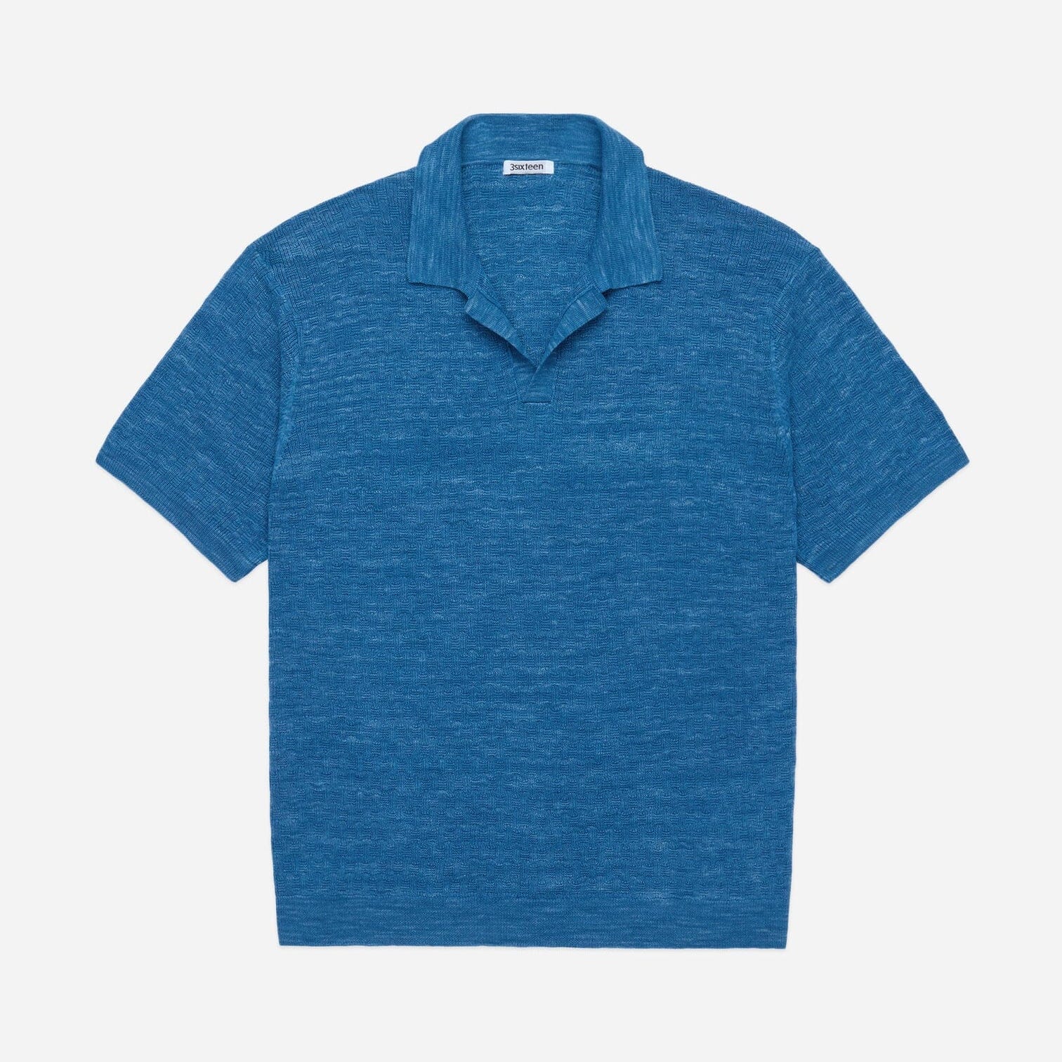 3sixteen - Knit Polo Vintage Blue Boxweave – City Workshop Men's
