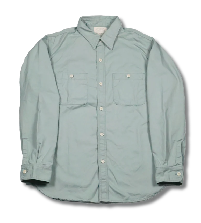 Full Count - [2025SS]4087-2 - Twill Work Shirt - Mint Green