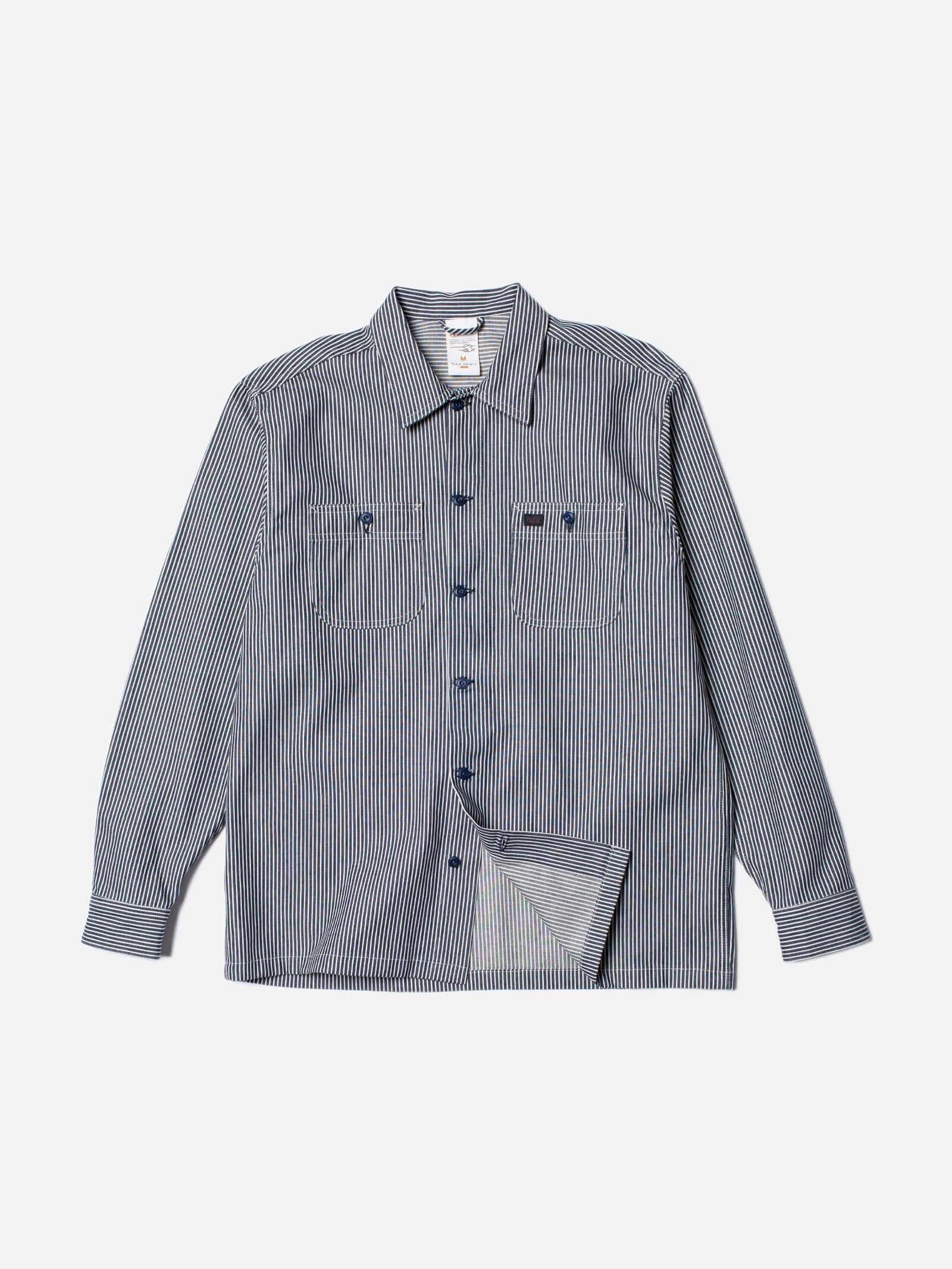 Nudie Jeans Co. - Vincent Hickory Stripe Work Shirt - City Workshop Men's Supply Co.