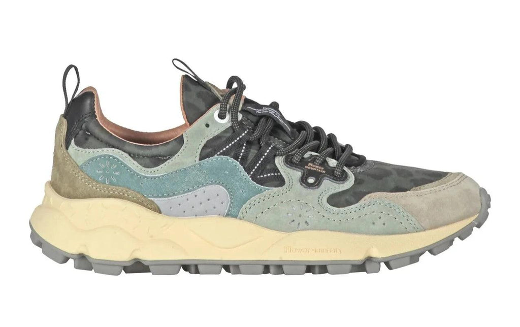 Flower Mountain - YAMANO 3 UNI SUEDE/NYLON/ANIMAL PRINT IN ANTHRACITE-GREEN - City Workshop Men's Supply Co.