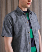 Far Afield - Costa Shirt - Navy Chambray Slub - City Workshop Men's Supply Co.