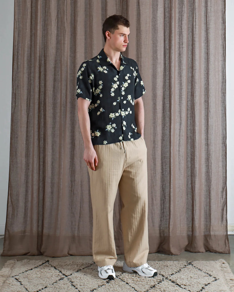 Far Afield - Busey Shirt - Dark Navy Floral Print - City Workshop Men's Supply Co.
