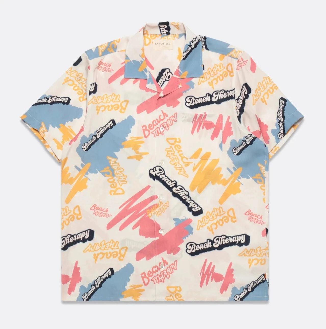 Far Afield - Stachio Shirt - Multi Colour Beach Therapy Print - City Workshop Men's Supply Co.