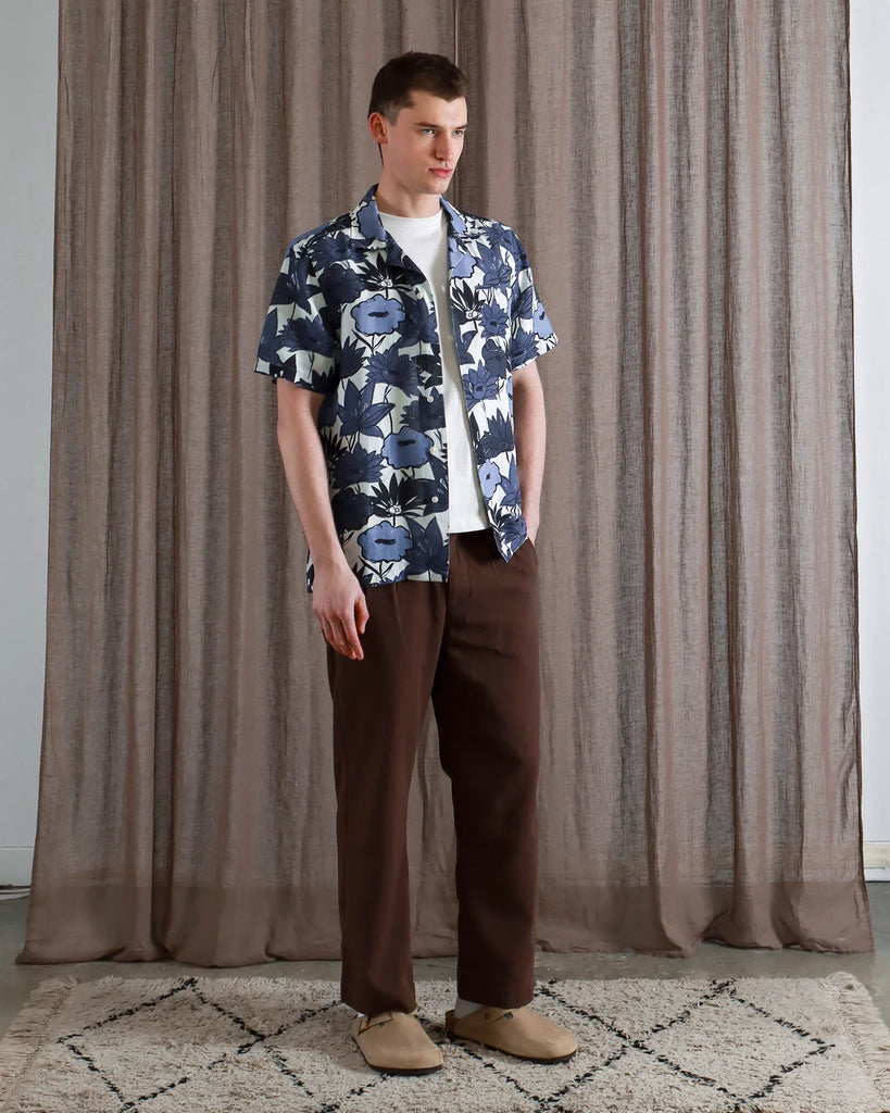 Far Afield - Selleck Shirt - Navy Flower Collage Print - City Workshop Men's Supply Co.