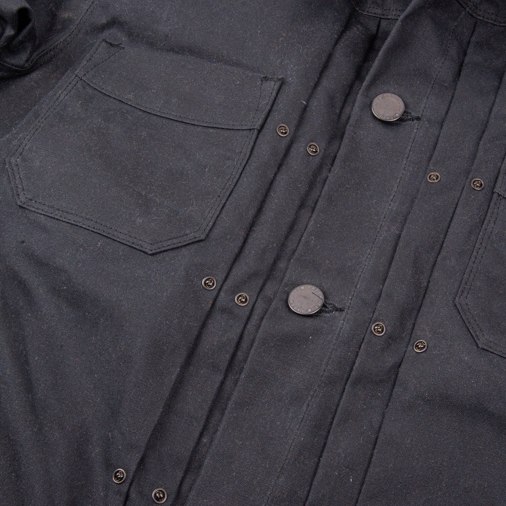Freenote Cloth - Riders Jacket Waxed Canvas Black - City Workshop Men's Supply Co.