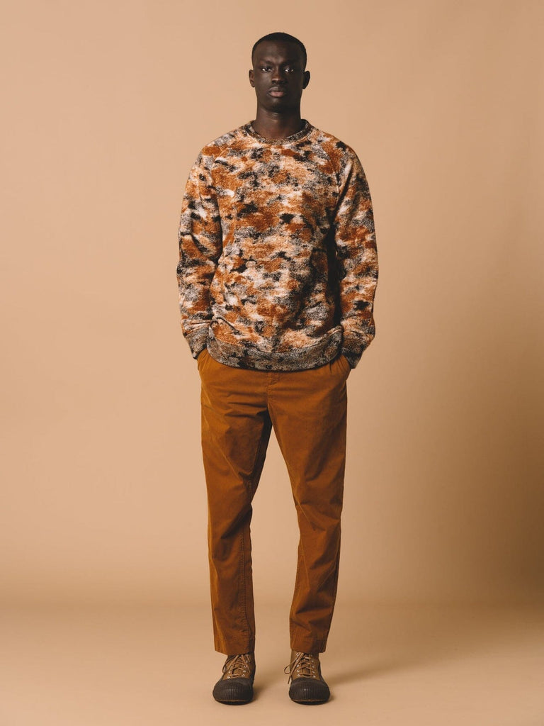Kestin - Durness Sweatshirt in Rust Camo Italian Fleece - City Workshop Men's Supply Co.
