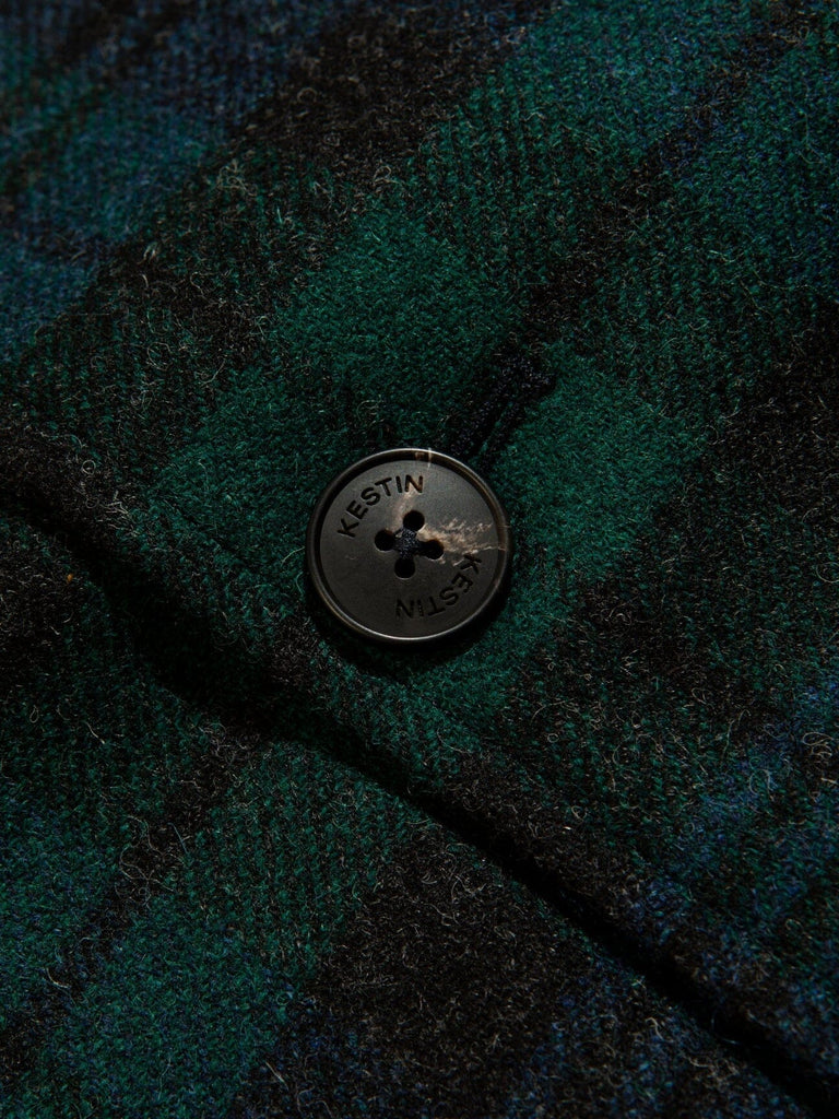 Kestin - Edinburgh Overcoat in Black Watch British Wool - City Workshop Men's Supply Co.