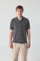 Unfeigned - Button-down Polo Velour - Gargoyle - City Workshop Men's Supply Co.