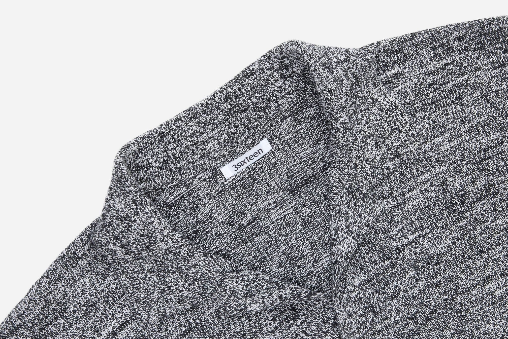 3sixteen - Knit Polo Black Marled Yarn - City Workshop Men's Supply Co.