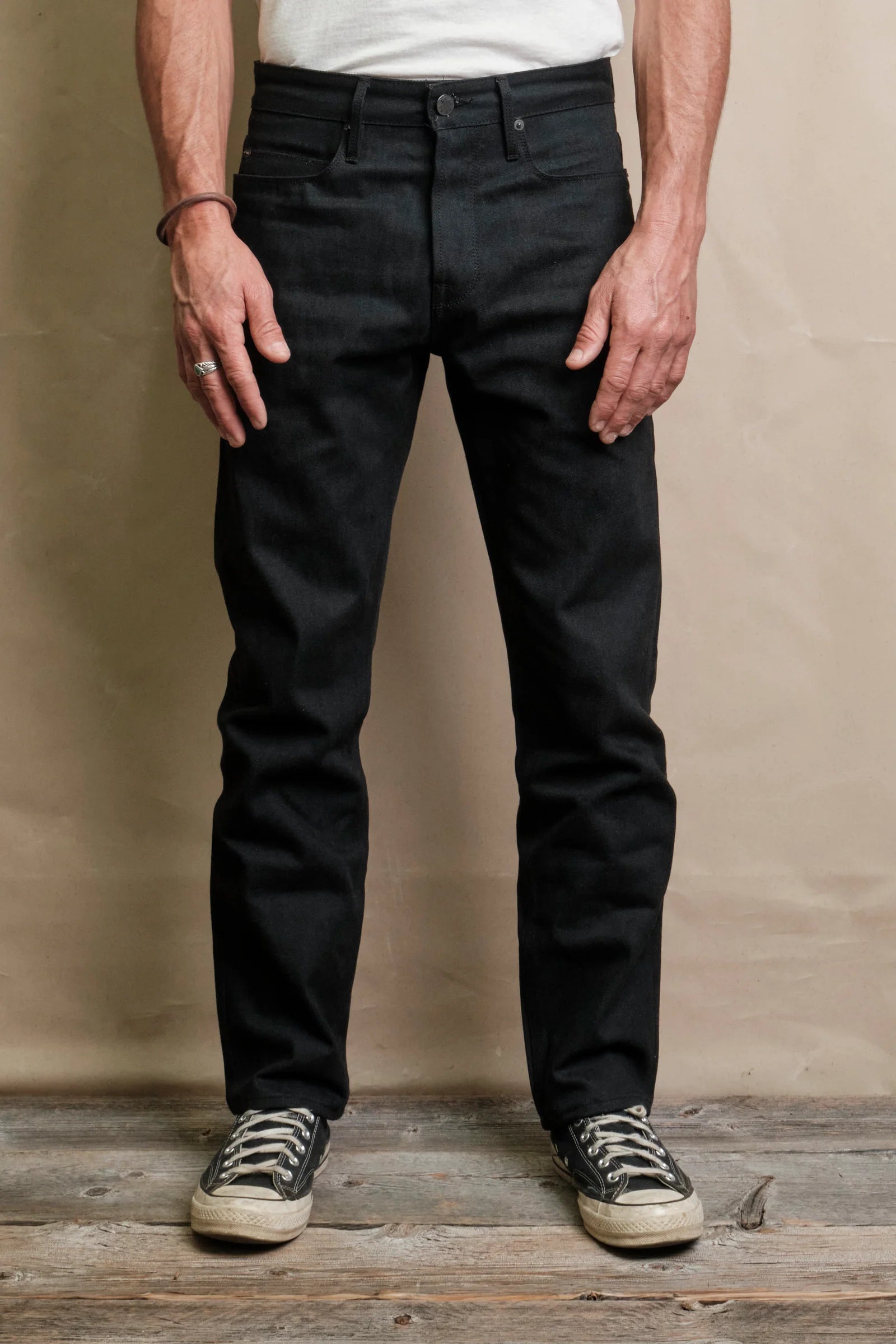 Freenote Cloth - Portola Taper Raw 14.25oz Black Grey Japanese