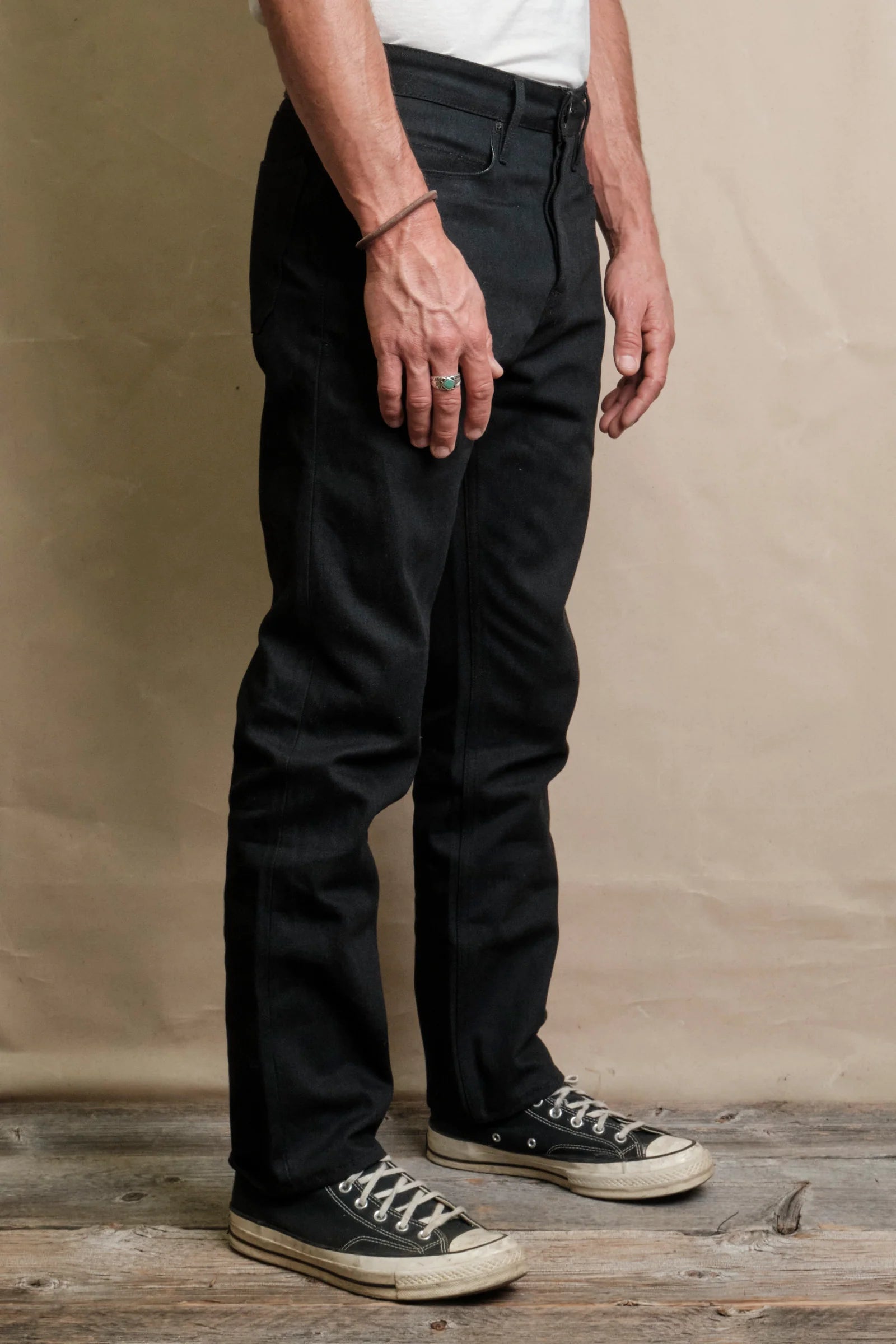 Freenote Cloth - Portola Taper Raw 14.25oz Black Grey Japanese Denim - City Workshop Men's Supply Co.