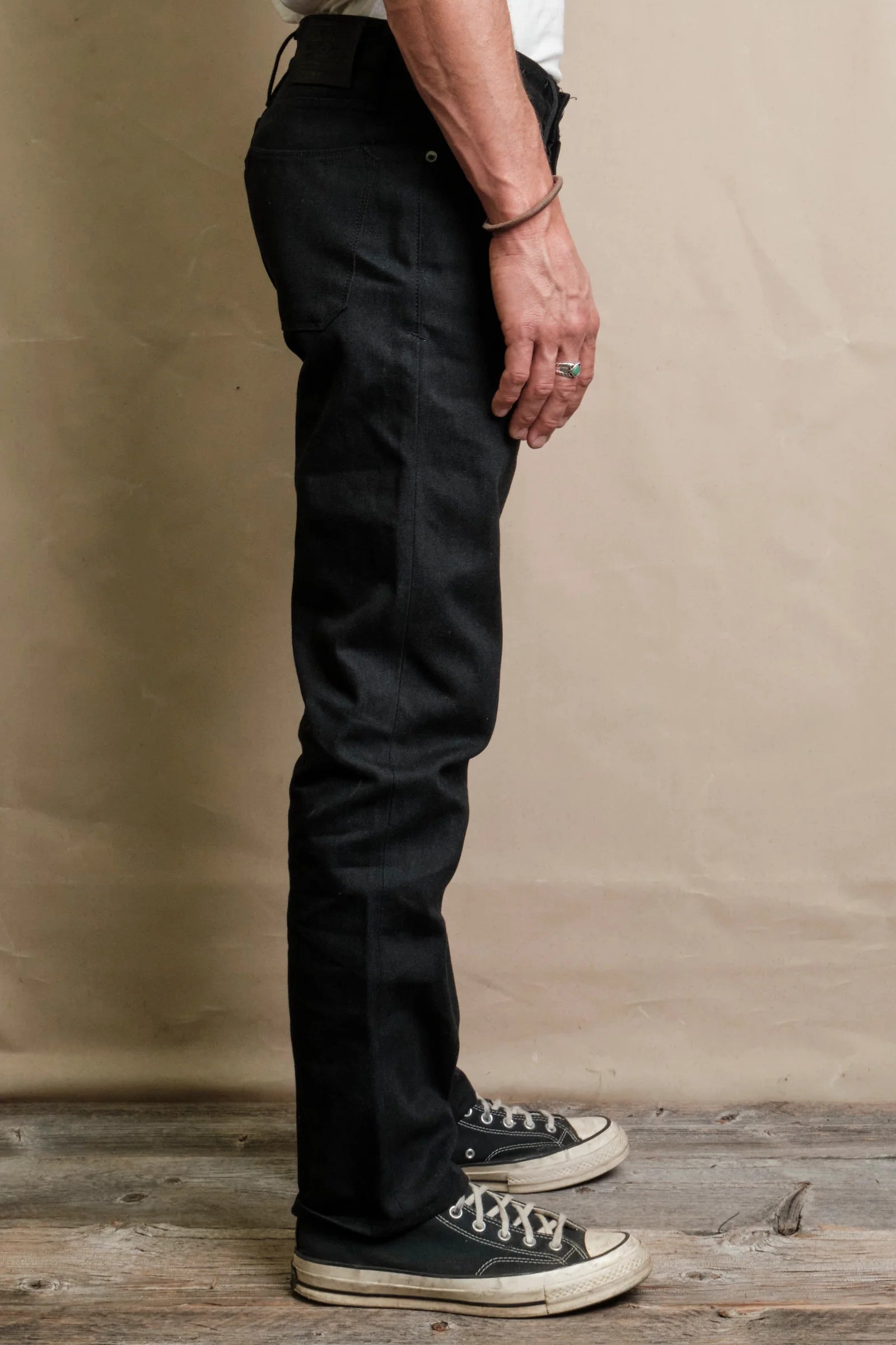 Freenote Cloth - Portola Taper Raw 14.25oz Black Grey Japanese Denim - City Workshop Men's Supply Co.