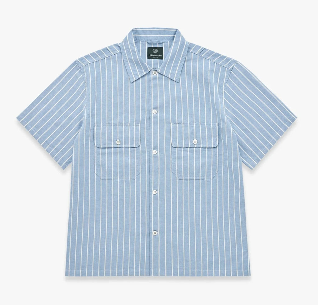 Knickerbocker - Service Chambray Shirt - Light Blue/White Stripe - City Workshop Men's Supply Co.