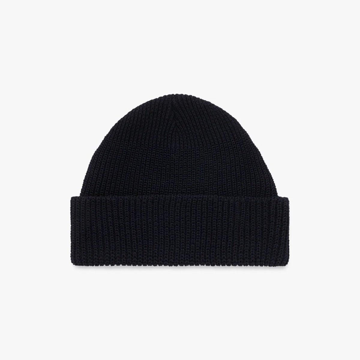 Navy blue cap with eyelets on a light gray background