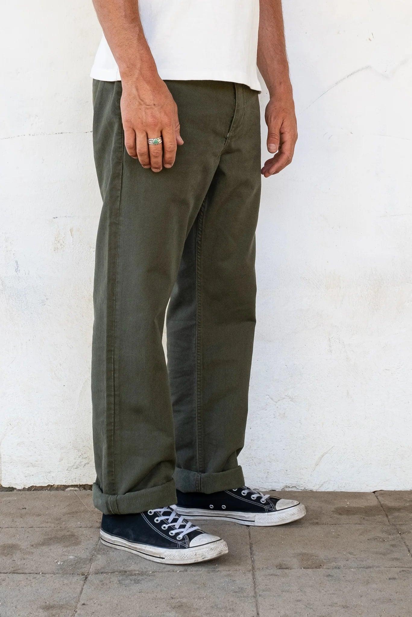 Freenote Cloth - Deck Pant in Olive - City Workshop Men's Supply Co.