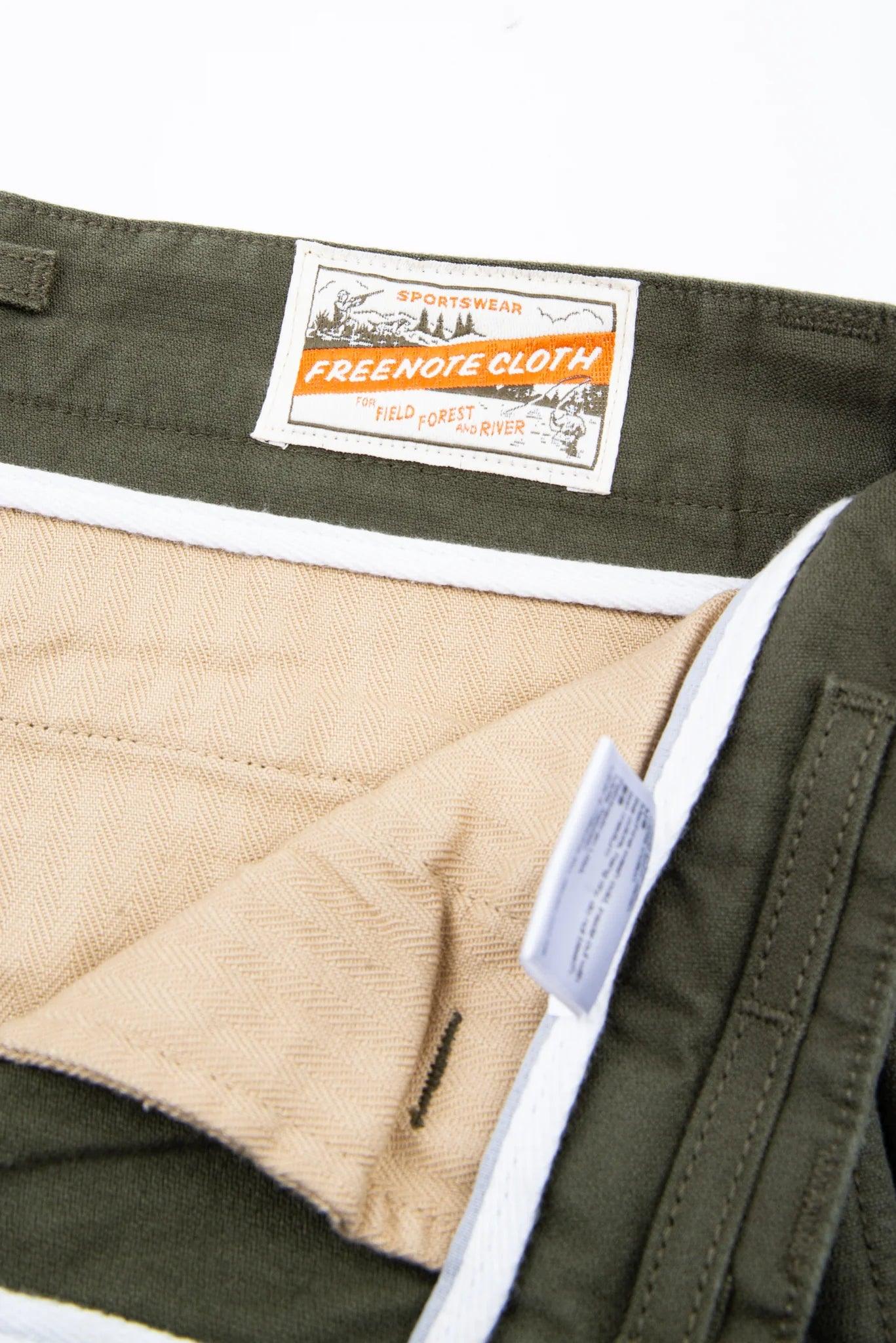 Freenote Cloth - Deck Pant in Olive - City Workshop Men's Supply Co.