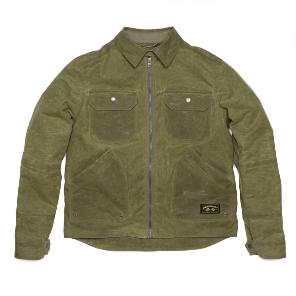 Jane Motorcycles - The Driggs Waxed Canvas Olive Riding Jacket