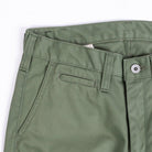 Iron Heart - IH-721 - 9oz Mercerised Selvedge Cotton Slim Tapered Chinos - Olive - City Workshop Men's Supply Co.