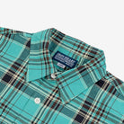 Iron Heart - IHSH-360-GRN - 5oz Selvedge Madras Check Short Sleeve Work Shirt - Green - City Workshop Men's Supply Co.